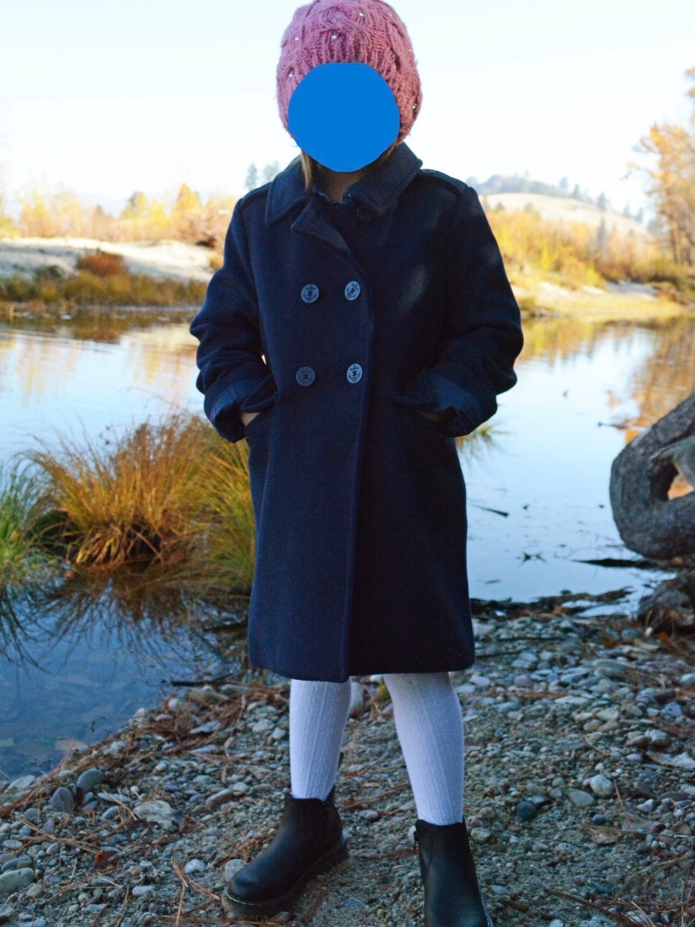GAP Kids Dark Navy Double-Breasted Peacoat